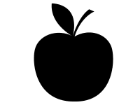 Tafelfolie Apfel in der genauen Ansicht